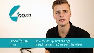 How to set up and change voicemail greetings on a Samsung business phone [upl. by Haran]