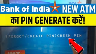 Bank Of India New ATM Pin Generate  Bank of india ATM card ka pin kaise banaye  bank of india [upl. by Ennovihc727]