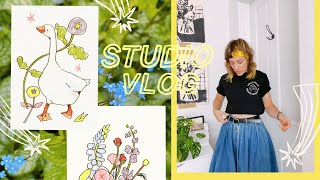 APRIL  MAY STUDIO VLOG ✦ PRINTS ART MAKING CHILL N CHAT [upl. by Margalit]