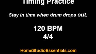 120 BPM Drum Loop To Practice Musical Timing [upl. by Cirre]