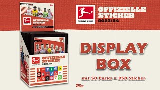 TOPPS Bundesliga Sticker 202324  DISPLAY BOX mit 50 Packs [upl. by Ainafetse]