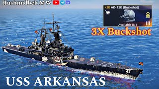 3 BUCKSHOTS  USS ARKANSAS  Most powerful cannons in Modern Warships [upl. by Ahsimik508]