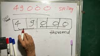 49000 Spelling  Number in words  Spelling hindi english  Hindi  Surendra khilery [upl. by Irrehc]