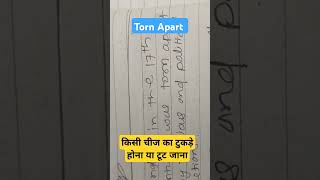 Torn Apart meaning english [upl. by Southworth]