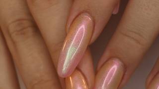 Polygel Nail Extensions at Home amp Aurora Chrome [upl. by Hendrik]