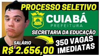 PROCESSO SELETIVO PREFEITURA DE CUIABÁ MT 2024 [upl. by Togram]