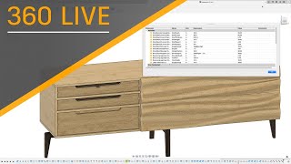 360 Live Fusion 360 and Furniture Design Parameters for Production [upl. by Labannah]