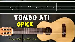 Tombo ati Opick fingerstyle guitar chord tab slow easy simple tutorial [upl. by Edylc]