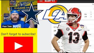 Rams Vs Cowboys Pre Season Game REACTION  The Return of Stetson Bennett [upl. by Essirehc205]