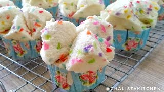 ANTI GAGAL BOLU KUKUS MEKAR MESES RAINBOW TANPA SODA  STEAMED CAKE [upl. by Idnarb]