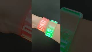 Switch ONOFF RGB Color Change LED Wristband With Magnet Closer [upl. by Yadahs]