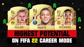 FIFA 22  BEST YOUNG PLAYERS ON CAREER MODE ✅😍 ft Mbappe Haaland Greenwood… etc [upl. by Goines]