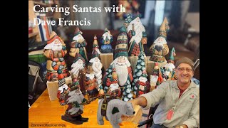 WOODCARVING SANTA with Dave Francis of SnowCottageCarvings [upl. by Dnaloy]