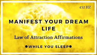 Manifest While You Sleep  LAW OF ATTRACTION Affirmations [upl. by Ahsoik]