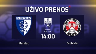 METALAC  SLOBODA Mozzart Bet Prva Liga Srbije 25Kolo [upl. by Royall]