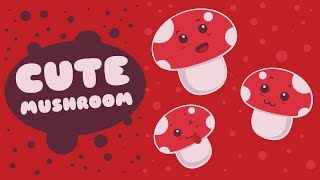 Praktek Pen Shape Tool amp Pathfinder di Adobe Illustrator  Cute Mushrooms [upl. by Udela]