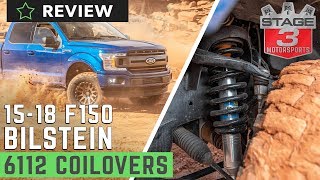 20152018 F150 4WD Bilstein 6112 Front Suspension Review On amp OffRoad [upl. by Resiak734]