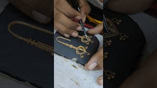 Gold tikli new design making video gold jewellery design shorts viral reels [upl. by Hasila]