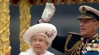 Queen Elizabeth Diamond Jubilee Record Flotilla Celebrations on the River Thames [upl. by Ecenaj]