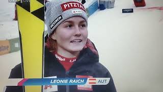 Leonie Raich Interview Slalom Kranjska Gora 2024 [upl. by Belding]