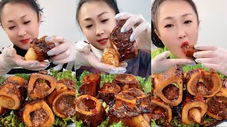 MUKBANG beef bone marrow ASMR  The best of delicious Quing food 602 [upl. by Ydoc]