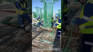 Process Of Using EpoxyResinCoated Stirrups To Fix Longitudinal Reinforcement Bars Together [upl. by Aznola928]