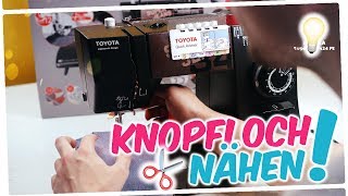 KNOPFLOCH NÄHEN mit der Nähmaschine ✂️ [upl. by Derraj89]