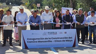 Inauguran Pavimentación en La Manzanilla Xochiapulco [upl. by Sirrap471]