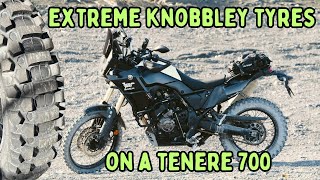 We put Metzeler MC360 full knobbly tyres on the Tenere 700 [upl. by Merilyn]