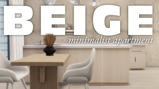 beige minimalist apartment  the sims 4  speedbuild  1310 21 chic street [upl. by Flavian]