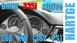 BMW 335i xDrive F30 Test Drive with HARTGE Engine Upgrade 80  200 kmh [upl. by Raimundo533]