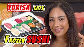 AMAZING REACTION Imported Japanese Frozen Sushi feat Yurisa quotLets Itadakimasuquot [upl. by Namijneb]