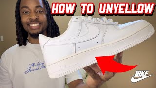 HOW TO CLEAN AIR FORCE 1 EASIEST WAY TO CLEAN THE SOLE [upl. by Hgielek838]