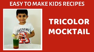 Tricolor Mocktail  Easy to make recipes  Fireless Cooking for Kids  Quick Mocktails [upl. by Claudia]