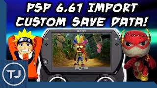 PSP 661 Import Custom Save Data To Any Game [upl. by Dorothee]