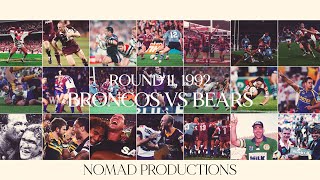 NSWRL Round 11 1992  Brisbane Broncos vs North Sydney Bears [upl. by Eceertal]