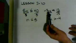 Solving Inequalities by Multiplying or Dividing [upl. by Bocyaj]