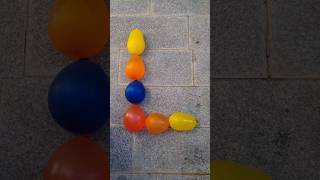 Make quot L quot from water colorful balloon  balloons pop reverse asmr satisfying asmr shorts party [upl. by Anilehcim]