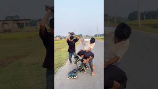 Unbelievable Inline Stunts That Will Shock You 😱🛼 skating skate skater shorts skateboarding [upl. by Elvah554]