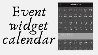 Event widget calendar html CSS javascript  Source code [upl. by Sedicla408]