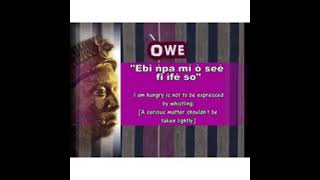 Owe Yoruba  Proverb [upl. by Eiramanig]