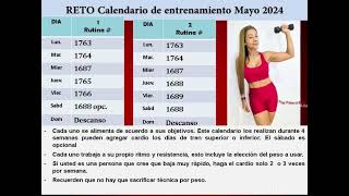 Calendario de entrenamiento Mayo 2024 [upl. by Karlotta]