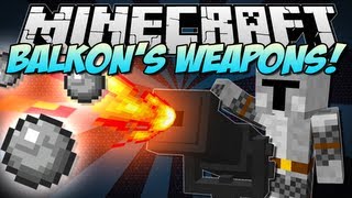 Minecraft  BALKONS WEAPONS Muskets Knives Cannons amp More  Mod Showcase 151 [upl. by Anatol]