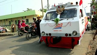 HUT Kemerdekaan UNIK Klakson CC 201 asli  Ujicoba CC 20345 Di Jalan Raya [upl. by Edecrem]