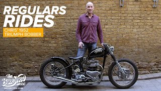 Regulars Rides Chris Shed Built 1952 Triumph Bobber [upl. by Veta340]