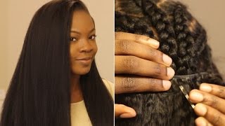 How to Put in a Sew In Weave on Yourself Most Natural Looking [upl. by Sharon]