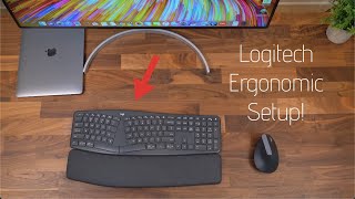 Logitech Ergonomic Setup Ergo K860 Keyboard and MX Vertical Mouse [upl. by Dronel]