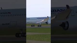 Hawaiian A330neo Butter Landing at Sukhothai Airport in XPlane 11 [upl. by Dollar514]