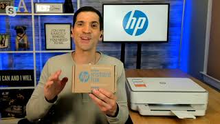 HP Envy 6055e AllinOne Printer with Instant Ink amp 2 Year Warranty on QVC [upl. by Ileray]