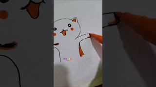 Cute Meaw meaw 😻😽 easy drawing easy art shorts youtubeshorts colorflash [upl. by Ronaele849]